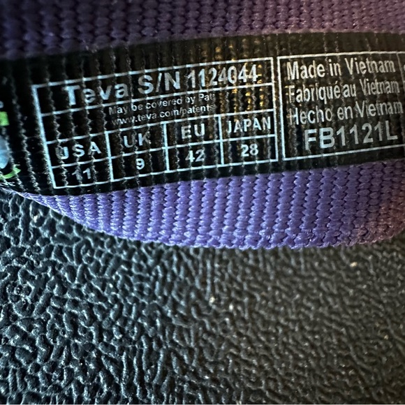 Teva ReFlip Flip Flop Sandals Retro Geometric Inperial Palaca Women's Sz 11 - Picture 7 of 8